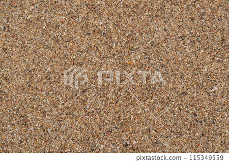 Texture of wet sand on a beach top view Texture of wet sand on a beach top view 115349559