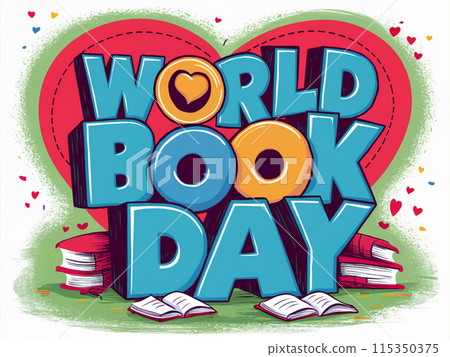 World book day. Education vector illustration World book day. Education vector illustration 115350375