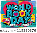World book day. Education vector illustration 115350376