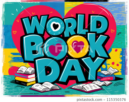 World book day. Education vector illustration World book day. Education vector illustration 115350376