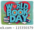 World book day. Education vector illustration 115350379