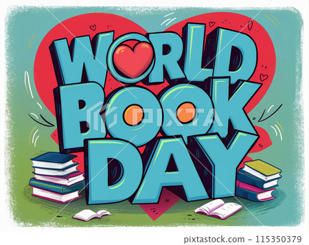 World book day. Education vector illustration 115350379