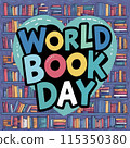 World book day. Education vector illustration 115350380