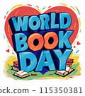 World book day. Education vector illustration 115350381