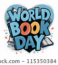 World book day. Education vector illustration 115350384