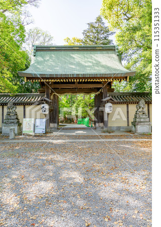 North Gate of Kitano Tenmangu Shrine in Bakuro-cho, Kamigyo Ward, Kyoto City North Gate of Kitano Tenmangu Shrine in Bakuro-cho, Kamigyo Ward, Kyoto City 115351333