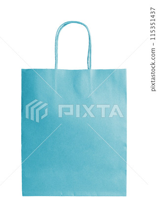 Eco friendly shopping bag made from recycled paper isolated on white background, ecology, recycling 115351437