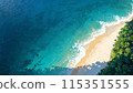 Tropical seascape in aerial perspective. AI generated illustration 115351555