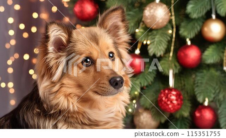 Dog looking this way 115351755