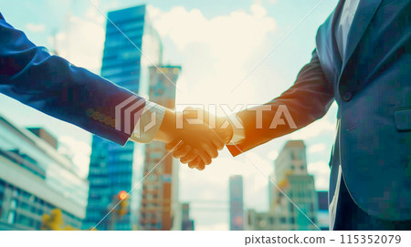 The hand of the businessman shaking hands 115352079