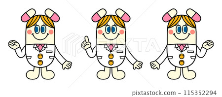 Nurse girl Mascot character Nurse girl Mascot character 115352294