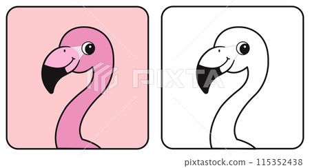 Childrens coloring book with African animals. 115352438