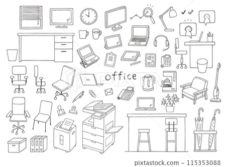 手繪商業圖示集分類4（單色） 115353088