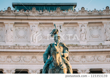 Rome, Italy. Vittorio Emanuele II Monument Also Known Altar Of The Fatherland Built In Honor Of Victor Emmanuel II Rome, Italy. Vittorio Emanuele II Monument Also Known Altar Of The Fatherland Built In Honor Of Victor Emmanuel II 115353139