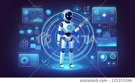 Cyber digital network image background 115353264