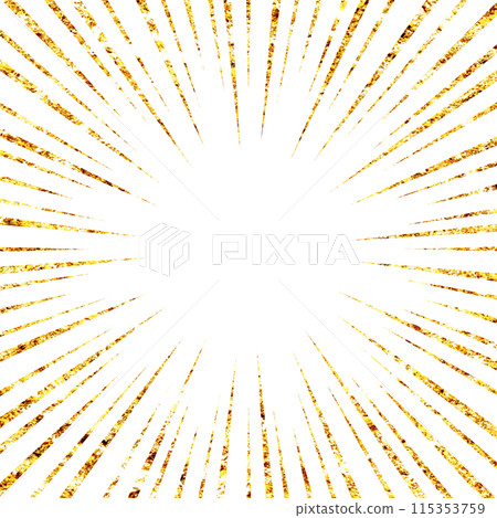 Illustration of glittering gold concentrated lines Illustration of glittering gold concentrated lines 115353759