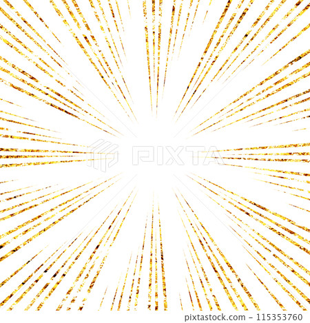 Illustration of glittering gold concentrated lines Illustration of glittering gold concentrated lines 115353760