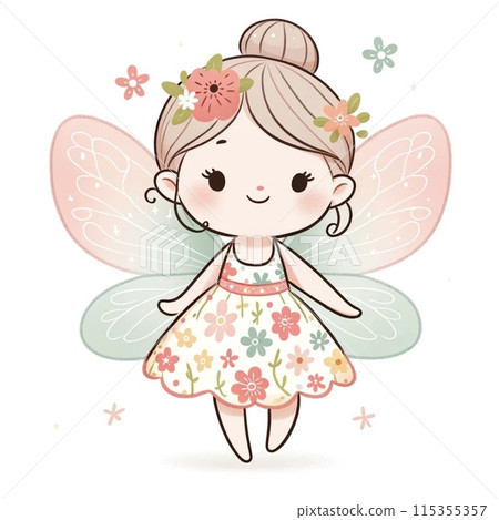 可愛的女孩仙女 115355357