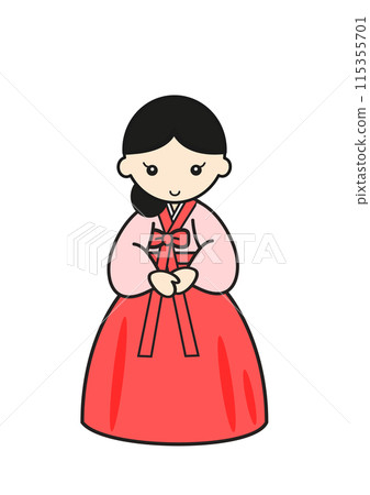 Woman wearing chogori 115355701