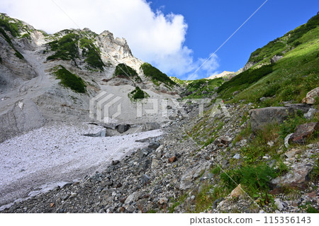 The great snowfields of Mount Hakuba in the Northern Alps 115356143