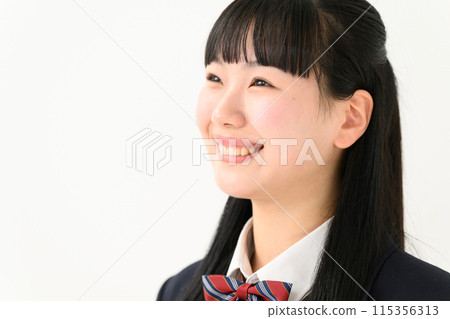 High school girl smiling portrait close-up 115356313