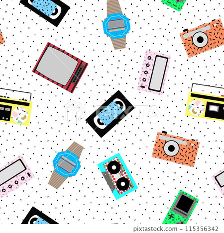 Memphis hipster pattern - seamless. 115356342