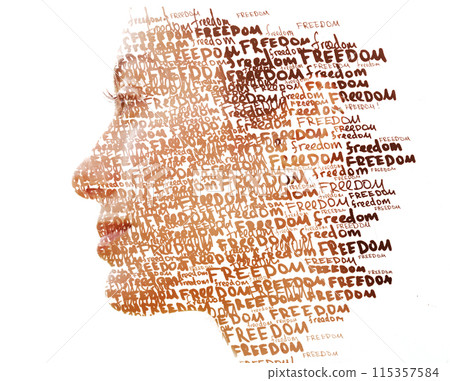 A conceptual paintography profile lettering portrait A conceptual paintography profile lettering portrait 115357584
