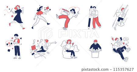 人物插圖集 115357627