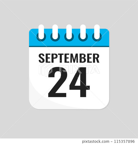 Icon page calendar day - 24 September 115357896