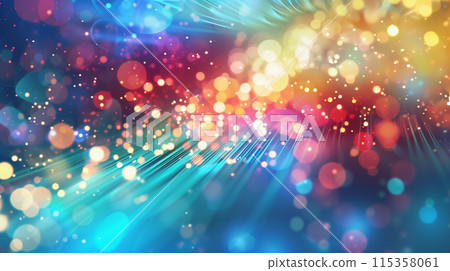 Colorful particle, wave background 115358061
