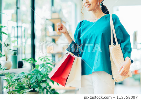A young woman shopping A young woman shopping 115358097