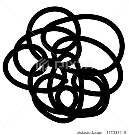 Icons of confusion, mess, worries, and thoughts. Vector line width can be changed 115358649