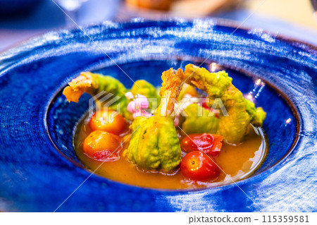 Dinner with thai dishes in Patong, in Phuket, Thailand 115359581