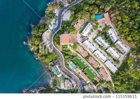 Kalim bay view near Patong, in Phuket, Thailand 115359615