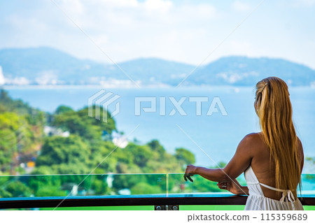 Kalim bay view near Patong, in Phuket, Thailand 115359689