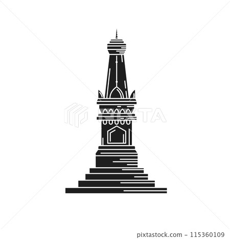 tugu jogja black icon vector element design template tugu jogja black icon vector element design template 115360109