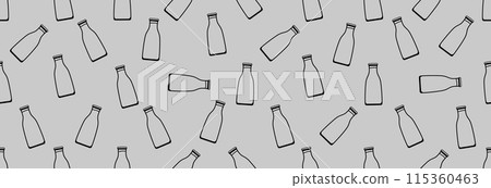 Glass bottle of milk. 115360463