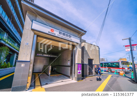 Yokohama cityscape in Japan in June. View of the south exit of Shin-Tsunashima Station on the Tokyu Shin-Yokohama Line, etc. = 8th Yokohama cityscape in Japan in June. View of the south exit of Shin-Tsunashima Station on the Tokyu Shin-Yokohama Line, etc. = 8th 115361377