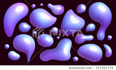 Liquid shapes gradient chrome Liquid shapes gradient chrome 115361378