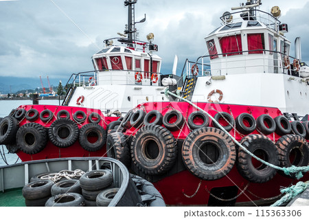 Two tugboats in the port 115363306