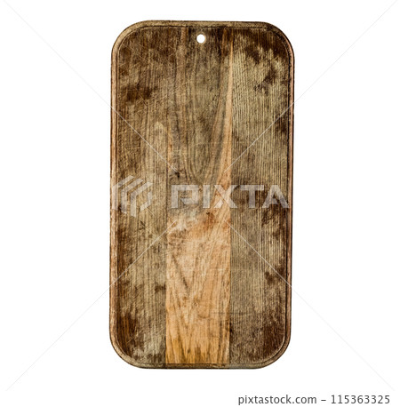 wooden cooking board isolated on a white background. 115363325