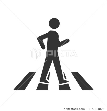 Icon of people walking on the road 115363875