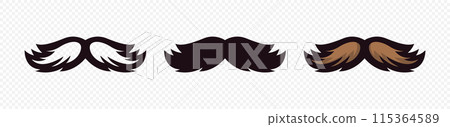 Hipster Mustache. Cartoon Face Party Decoration Set. Classic Mustache, Fathers Day Symbol. Italy Mustache Icon, Vector Illustration Hipster Mustache. Cartoon Face Party Decoration Set. Classic Mustache, Fathers Day Symbol. Italy Mustache Icon, Vector Illustration 115364589