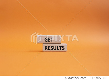Get results symbol. Wooden blocks with words Get results. Beautiful orange background. Business and Get results concept. Copy space. Get results symbol. Wooden blocks with words Get results. Beautiful orange background. Business and Get results concept. Copy space. 115365102