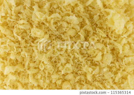 A lot of tempura scraps background material 115365314