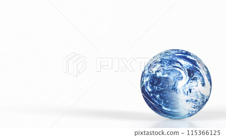 The world on white Background image 3d rendering. 115366125