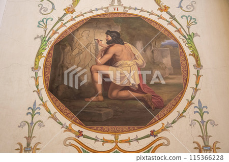the ancient wall painting of the Hermitage the ancient wall painting of the Hermitage 115366228