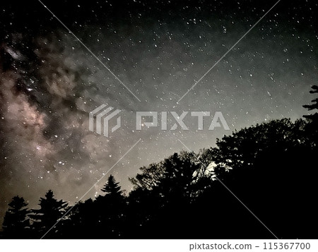The Milky Way over the forest of Odaigahara 115367700