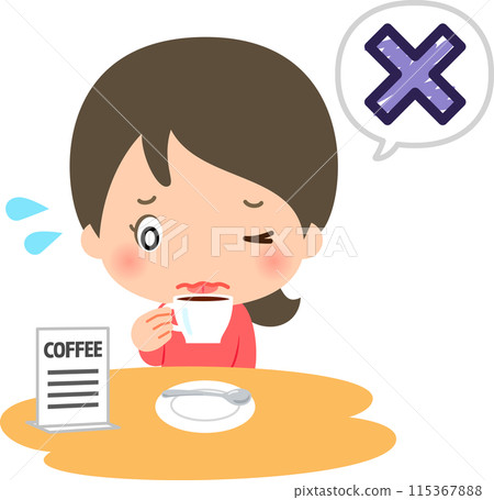 A woman didn't like the coffee at the cafe 115367888