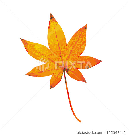 Hand-drawn watercolor illustration of autumn maple leaves / flat vector material isolated on white background Hand-drawn watercolor illustration of autumn maple leaves / flat vector material isolated on white background 115368441